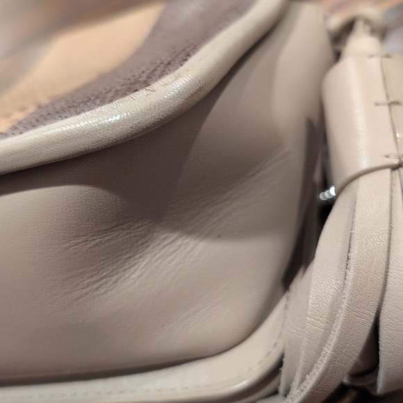 All saints Bansho Snake Leather Shoulder Crossbody Bag W/ Detachable Strap - Picture 9 of 13